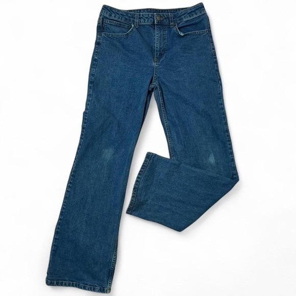 Carhartt Womens Bootcut Jeans Blue Denim Mid Rise BD8374-B Gorpcore Size 16 - Picture 2 of 7